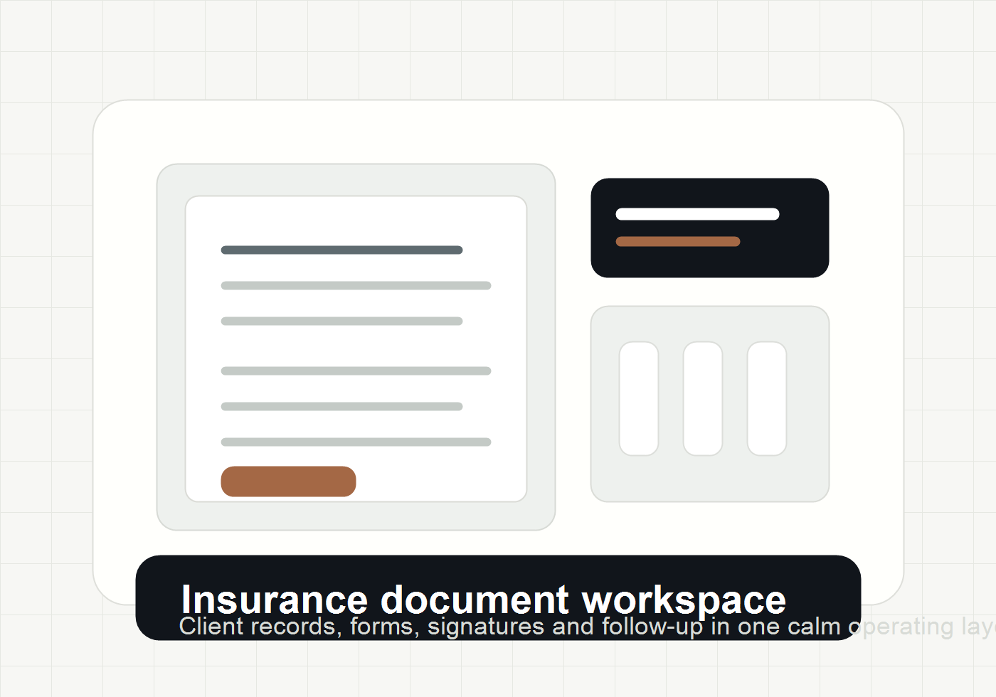Neutral silver and cyan abstract operations visual for Indemniti public pages.